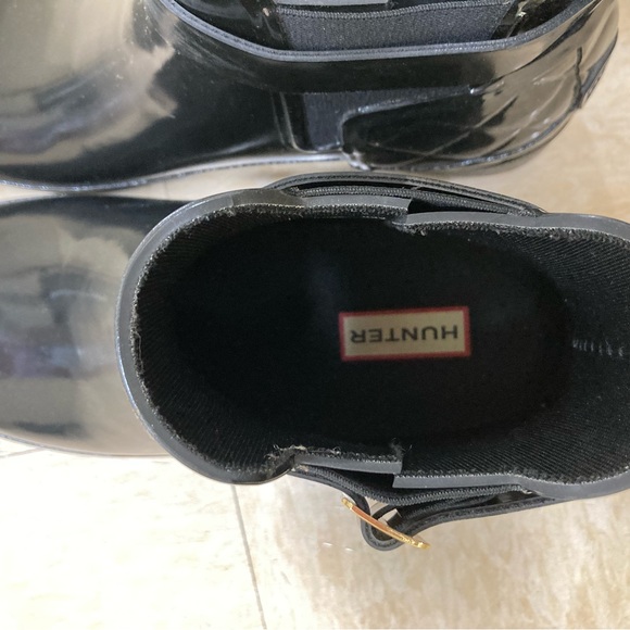 Hunter refined grossfit slim rain bootie size 8 black new without tags - Picture 11 of 12